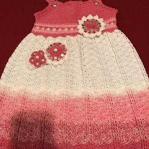 Handmade Crochet baby  dress sets